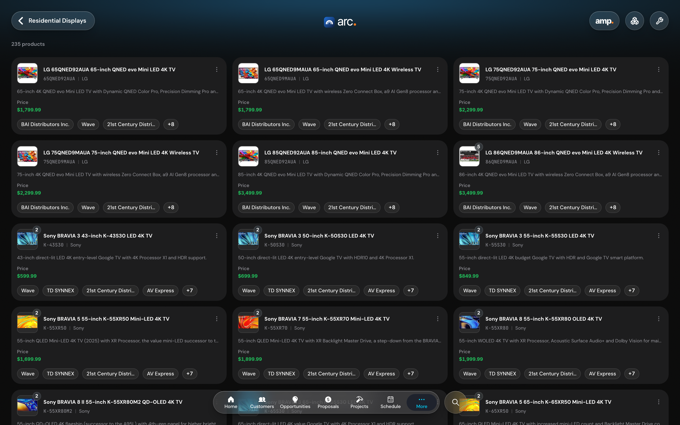 Catalog in arc